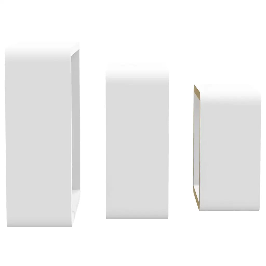 Mensole a Cubo da Parete 3 pz Bianche in MDF 323952