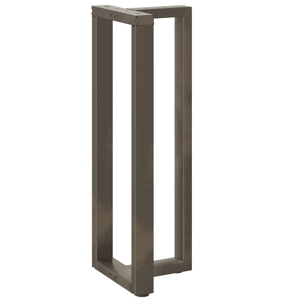 Gambe per tavolo da bar a forma di T 2 pz nere 50x35x(110-111) cm in acciaio 4013103