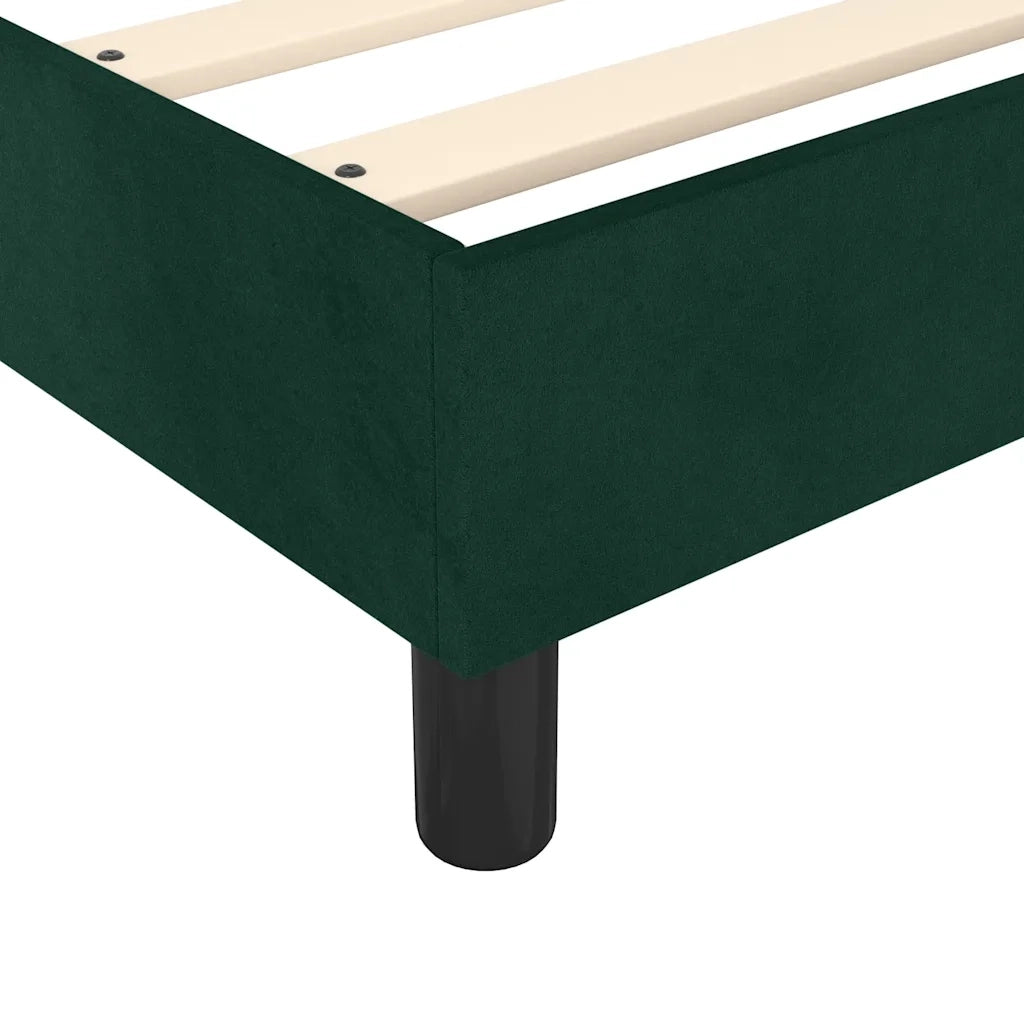 Letto singolo | Letto per adulti | Struttura Letto a Rete a Molle Verde Scuro 80x200 cm in Velluto