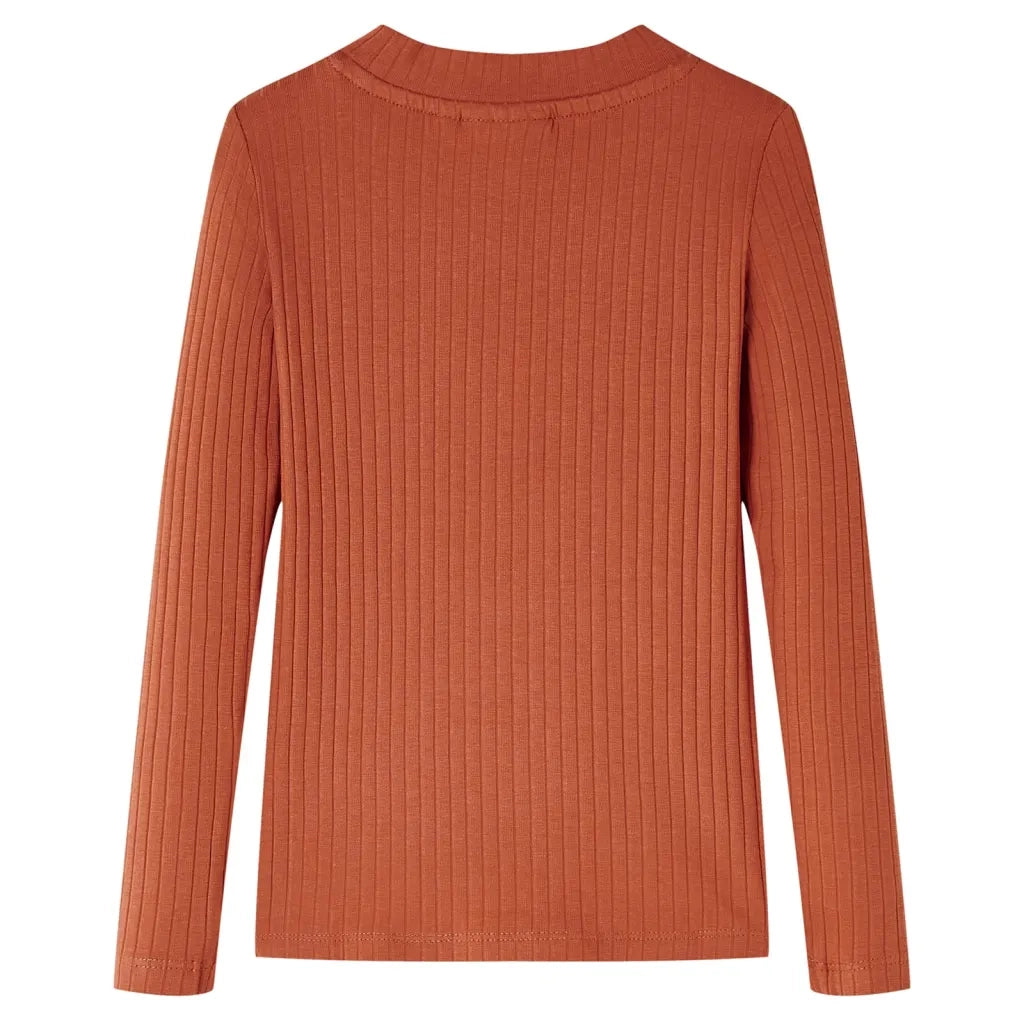 Maglietta da Bambina a Maniche Lunghe Cognac 104cod mxl 93237