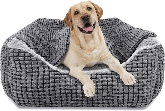 Letto per cani per grandi cani con coperta rimovibile - Lavabile e antiscivolo - Comodo e soffice