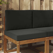 Cuscino per divano da esterno 2 pcs Nero Poliestere