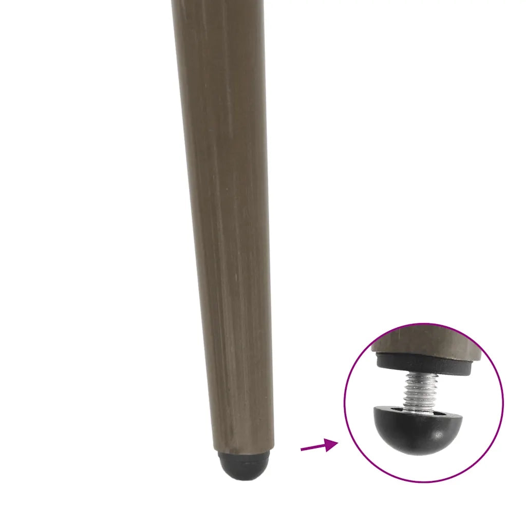 vidaXL Gambe per Tavolino da Caffè Forma Conica 4 pz Acciaio Naturale 30-31 cm Acciaio