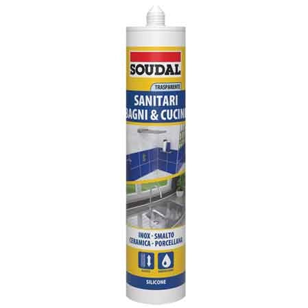 SILICONE ACETICO SANITARI SOUDAL 300 ml - Bianco - SOUDAL