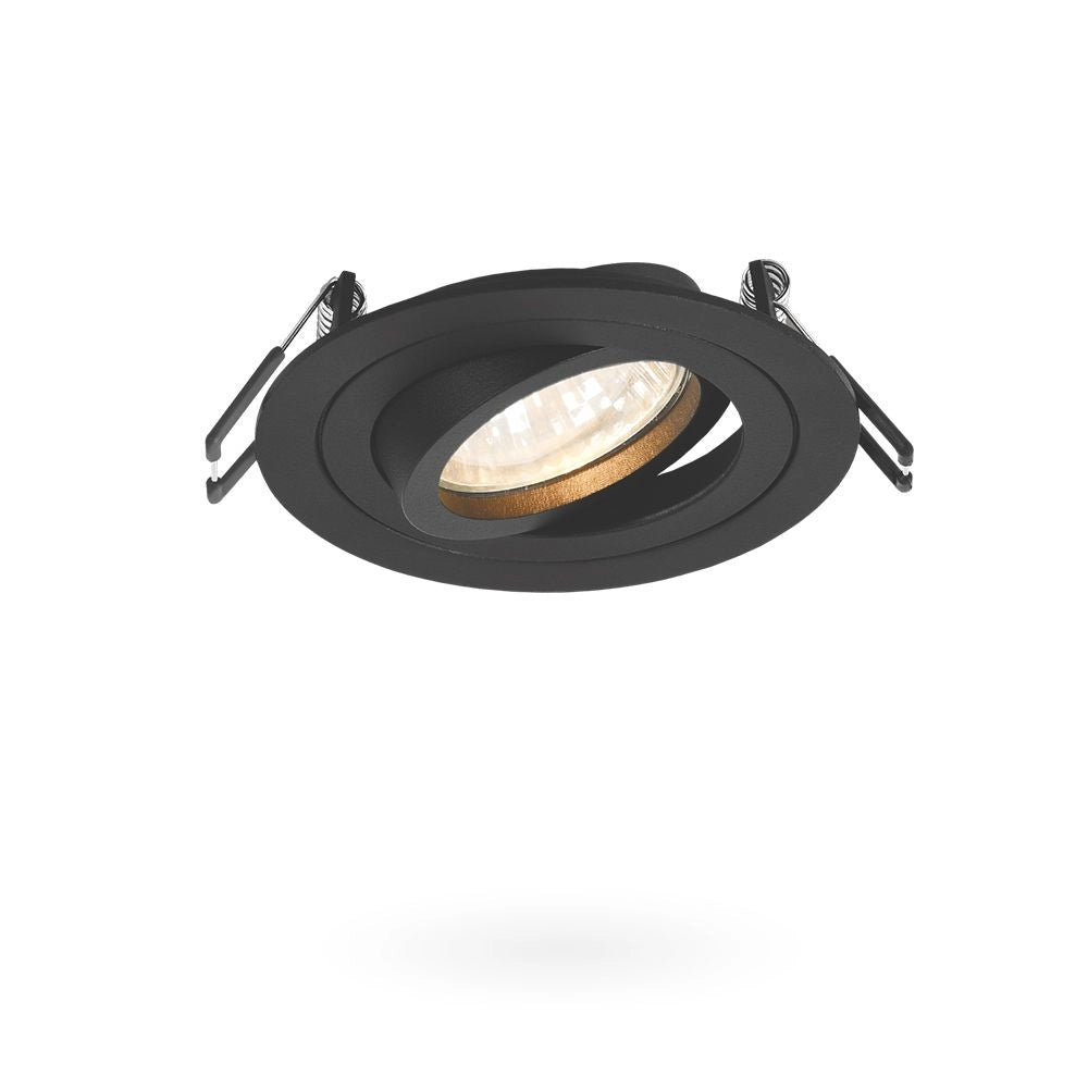 Faretto incasso tondo nero orientabile GU10 Videx Spotlight