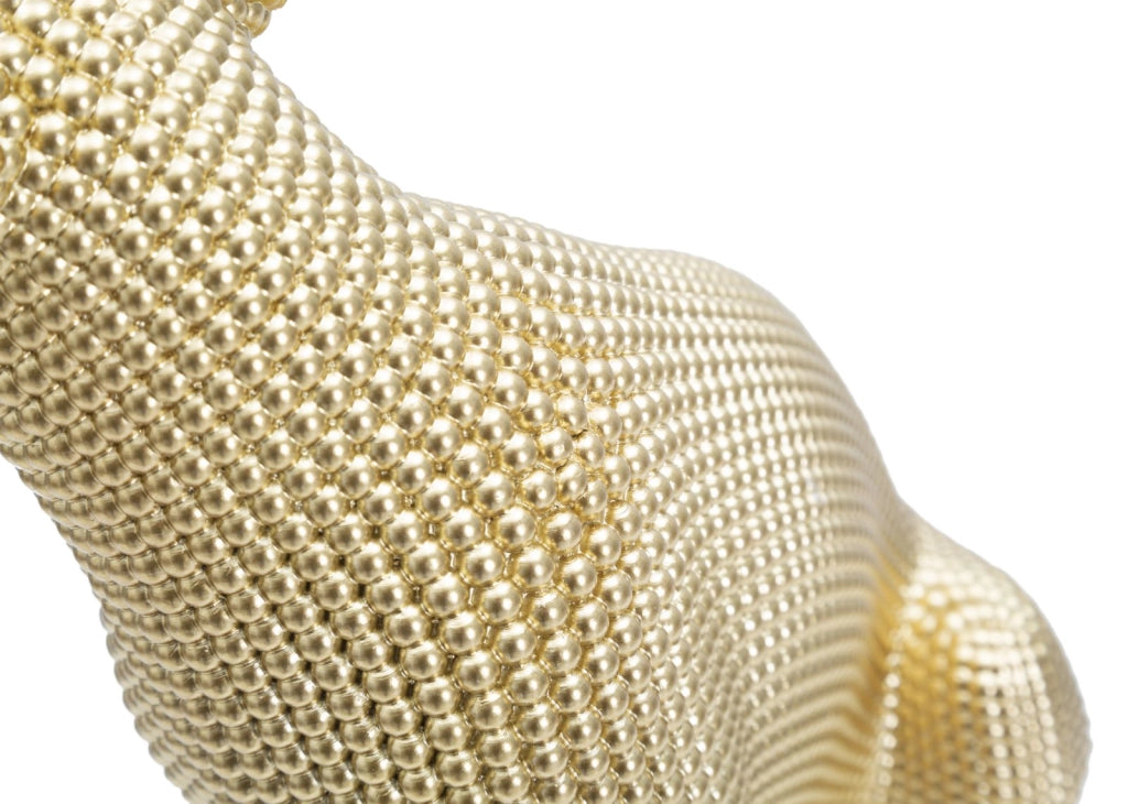 Statua Leopardo Oro 23x15,5x29 cm in Poliresina