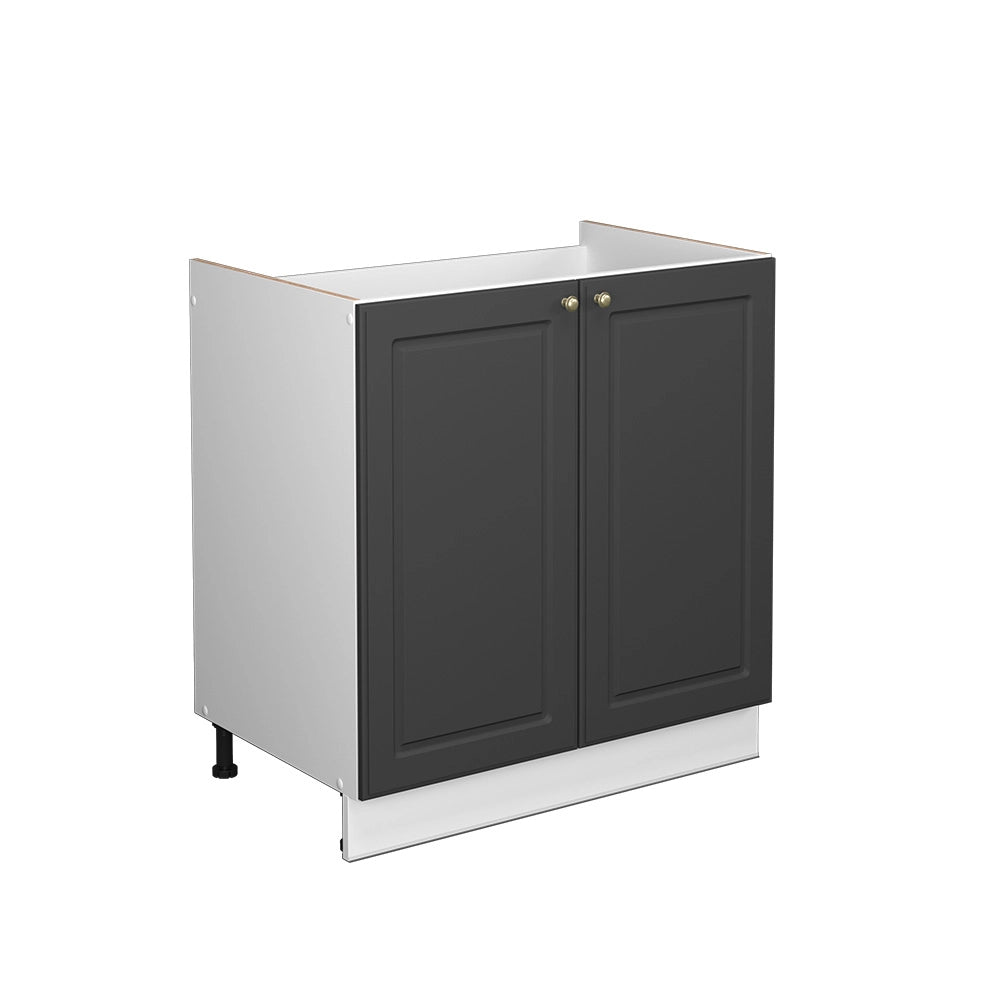 Mobile lavello cucina Fame-Line Antracite-oro/Bianco 80 cm senza piano di lavoro Vicco