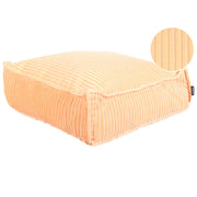 Cuscino da terra Rosa Pesca Cotone 55 x 55 x 20 cm Quadrato Tessuto Velluto Struttura a coste Pouf da seduta