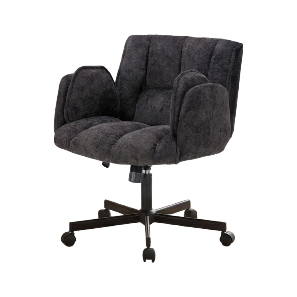 SEDIA da ufficio girevole regolabile in altezza 72x54x32 cm tessuto nero