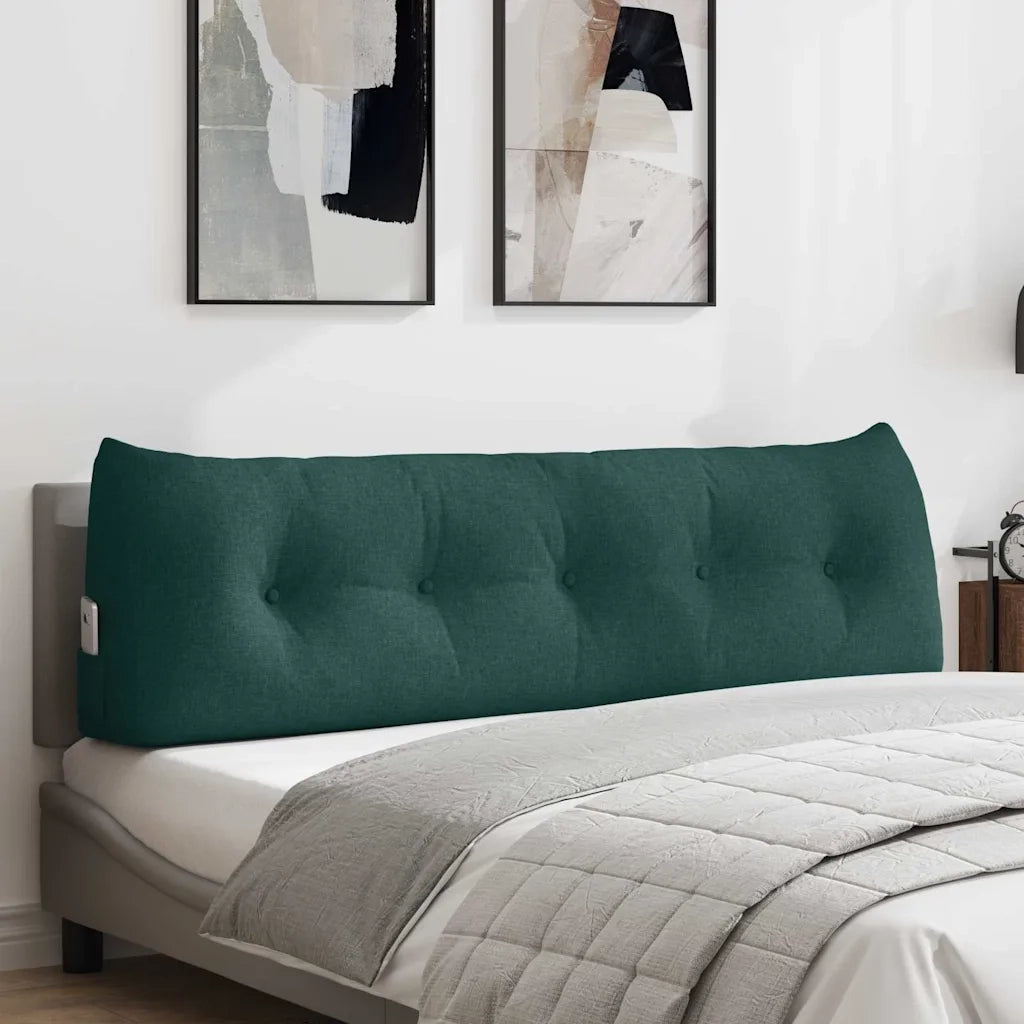 Cuscino per Schiena | Cuscino dorsale Verde Scuro 160 x 24 x 50 cm Tessuto