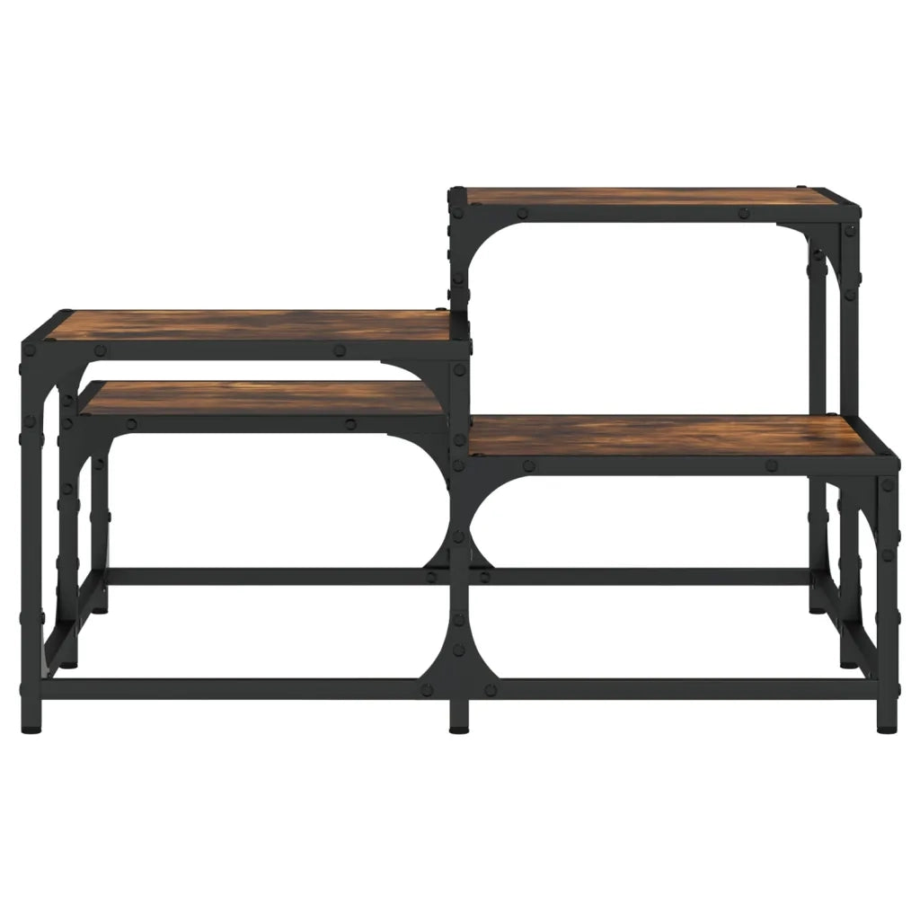 Tavolino da salotto | Tavolino da caff¨¨ | Tavolino da Soggiorno Rovere Fumo 68x68x40cm in Legno Multistrato