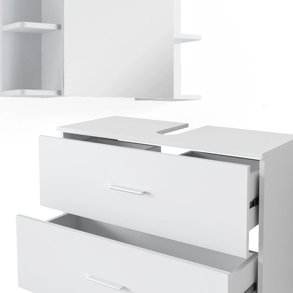 Vicco Set di mobili da bagno Bianco 4 parti