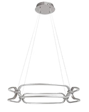 Lampadario LED moderno 67W cromo satinato Fringilla Rabalux