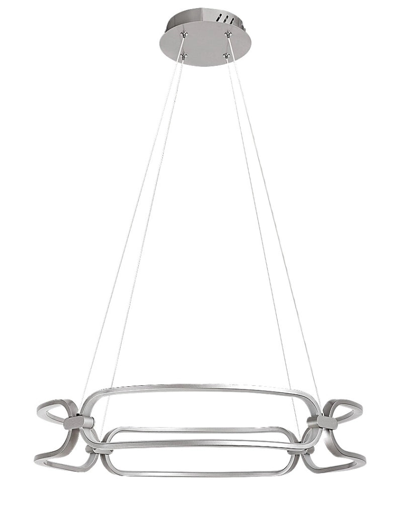 Lampadario LED moderno 67W cromo satinato Fringilla Rabalux