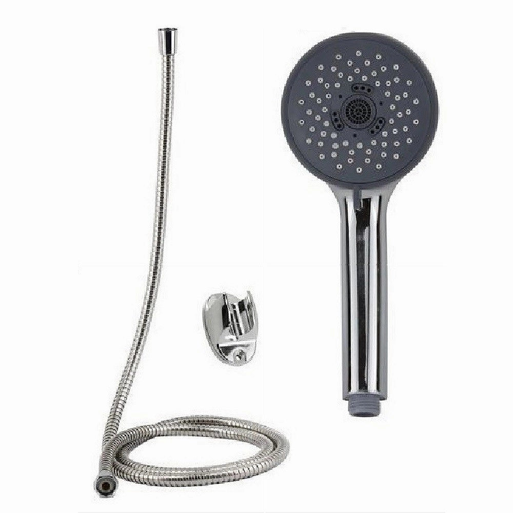 Trade Shop - Kit Bagno Doccetta Doccino Rotondo Soffione Doccia Con Laccio 1,8mt Staffa 69092 -