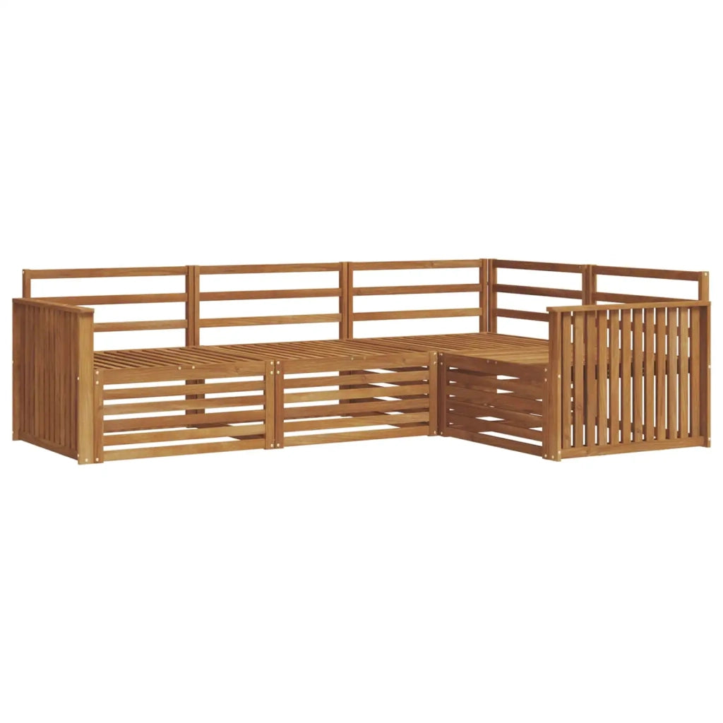 Set di divani da esterno 4 pcs Naturale