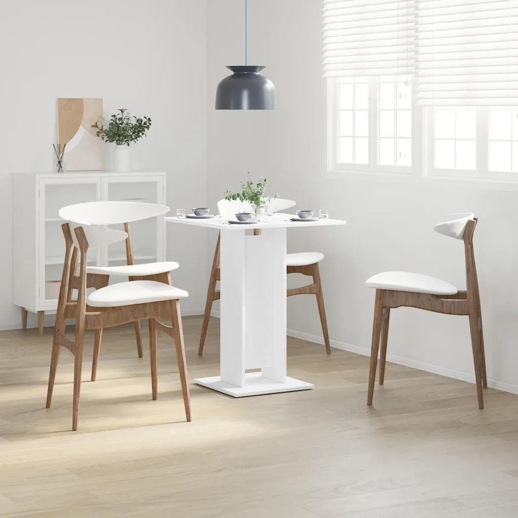 Tavolo da Bistrot Bianco 60x60x75 cm in Legno Multistrato 802102