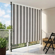 Tenda a Rullo Esterna Antracite e Bianco 120 x 270 cm 42037138