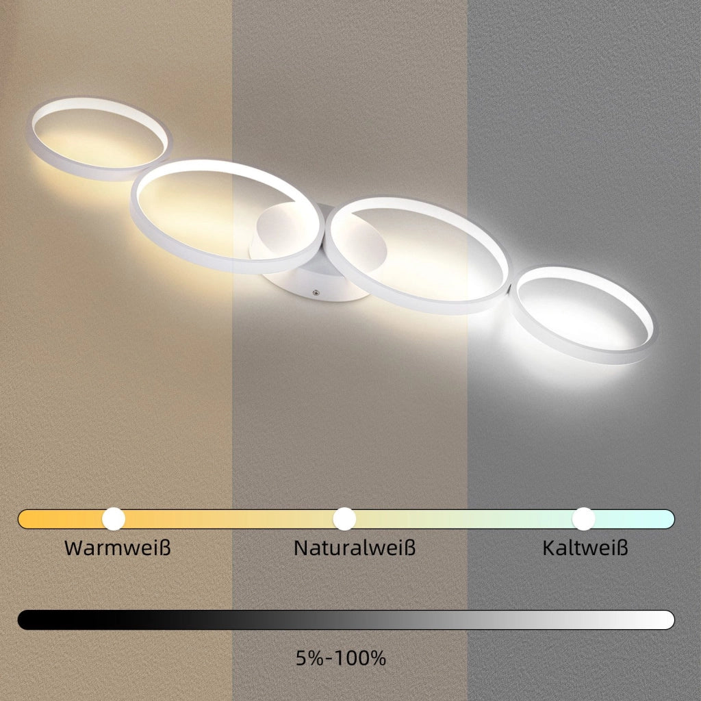 ZMH Lampada da soffitto plafoniera LED moderna con telecomando design per soggiorno