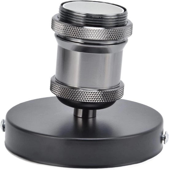 Supporto Lampada da Soffitto Vintage con Accessori per Casa - Illuminazione - E26 E27 Fitting - 100-240V - Design in Materiale Nero