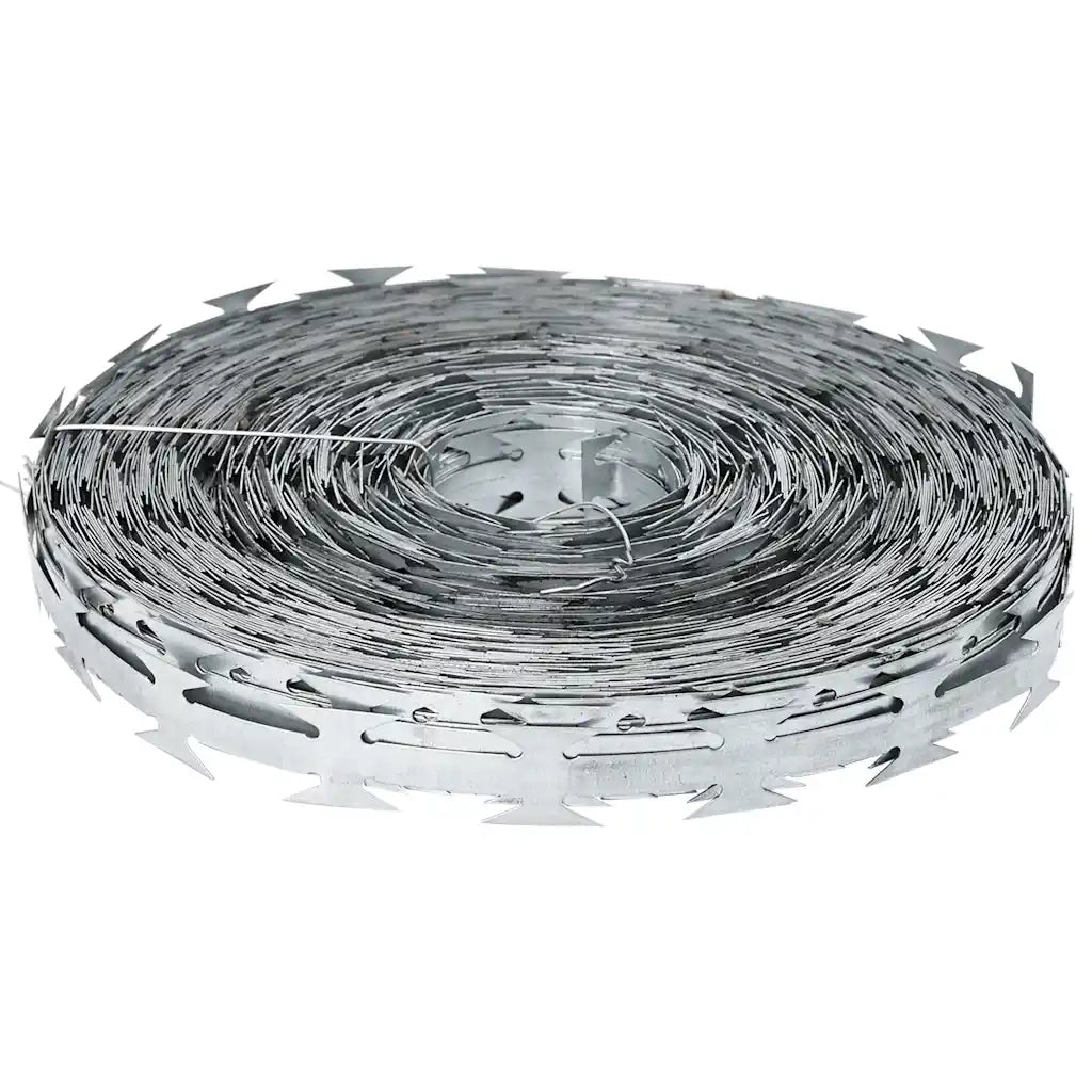 Filo Spinato Concertina con Lame in Acciaio Zincato 500 m
