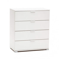 Mobiletto 4 Cassetti Bianca 75x38x85 h cm in Truciolare bilaminato Bianco