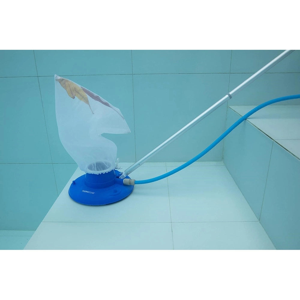 Trade Shop - Aspiratore Foglie Detriti Pulizia Per Piscina Aquasuction Con Ruote Spazzole 8 Getti 58657 -