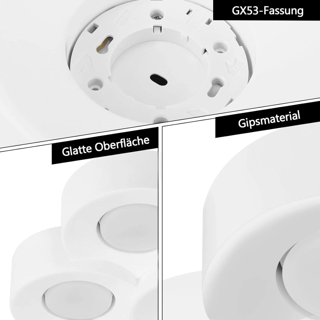 ZMH Lampada da soffitto faretto moderno GU10 bianco per cucina soggiorno