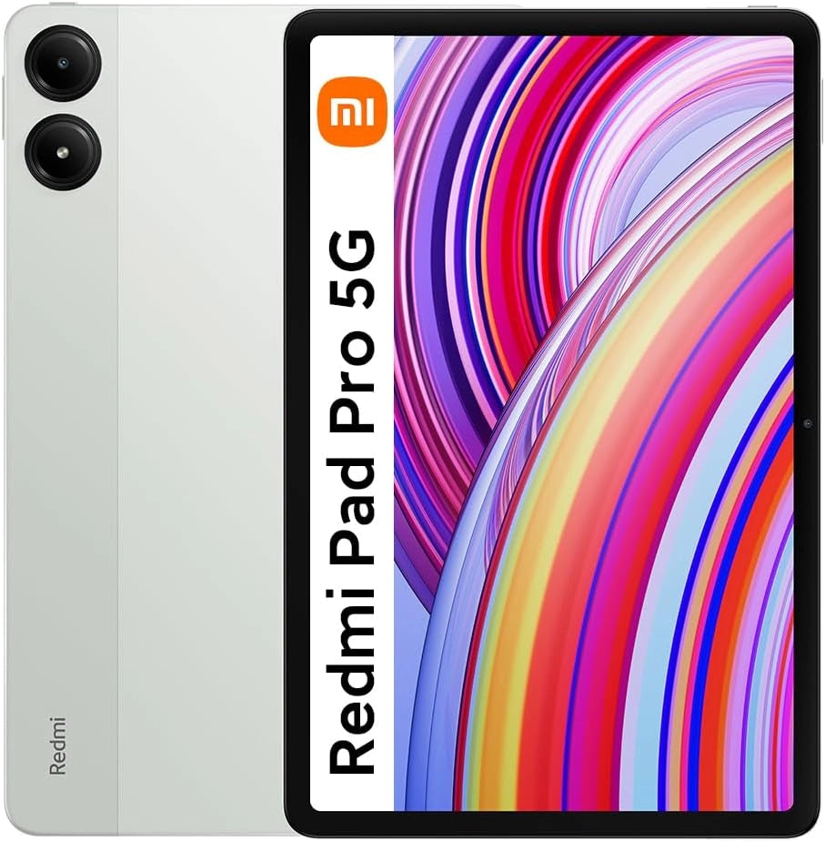 Redmi Pad Pro - Tablet 12.1”, 5G, Schermo Buttery Smooth, 8+128 GB, 2024, Android Mi, fotocamera posteriore 8 MP, batteria 10000 mAh, autonomia batteria fino a 33,9 giorni, WiFi Pad, verde