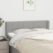 Testiera ad Orecchio-Testata con Orecchie Grigio Chiaro 147x16x78/88 cm in Tessuto 141485