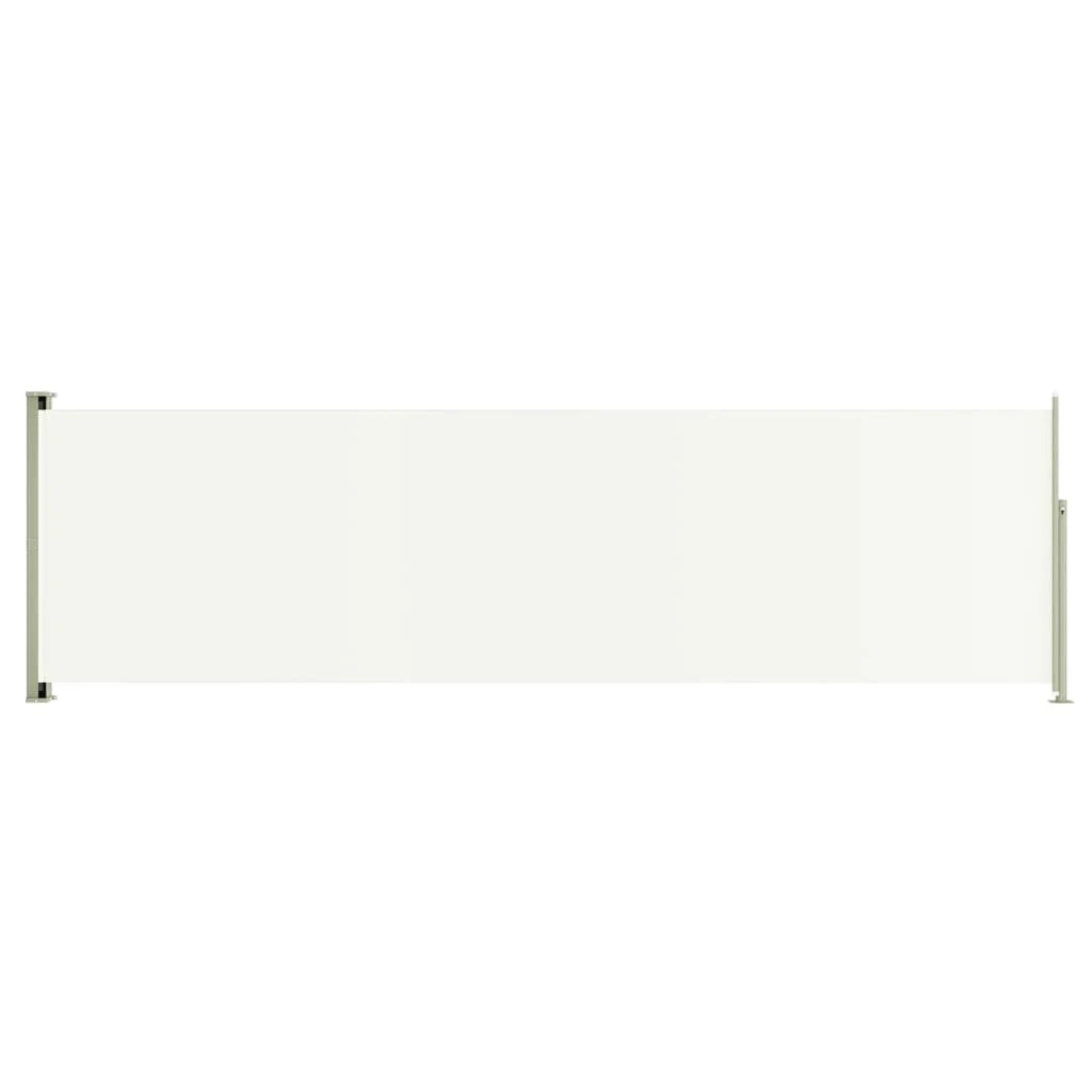 Tenda da sole laterale retrattile/schermo privacy per patio giardino terrazza balcone 180 x 600 cm crema 02_0007343