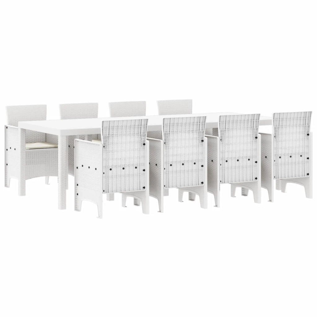 Set da Pranzo per Giardino 9 pcs Grigio chiaro Polipropilene 3378751
