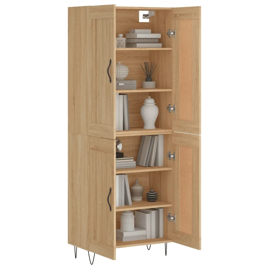 Credenza Rovere Sonoma 69,5x34x180 cm in Legno Multistrato 3199716