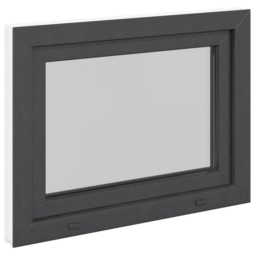 Finestra per Soffitta RISOR 80 x 70 cm PVC e Vetro Antracite CFW4156141
