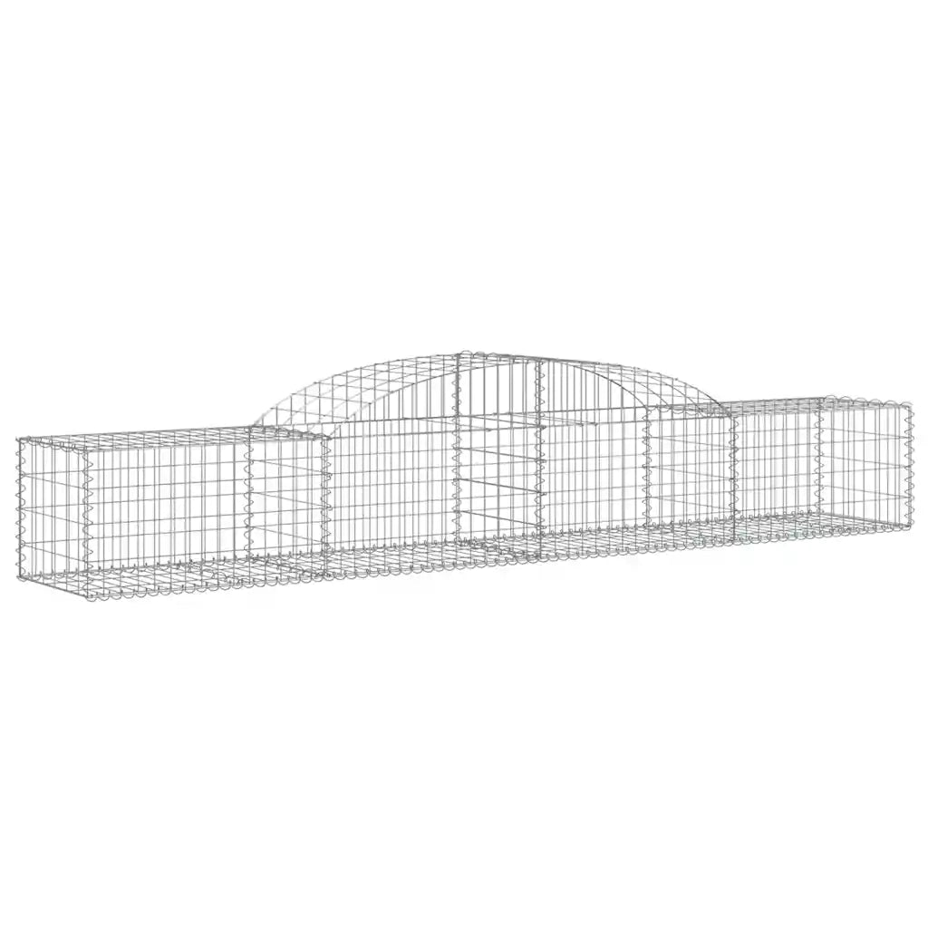 Cesti Gabbioni ad Arco 2 pz 300x50x40/60 cm Ferro Zincatocod mxl 76133