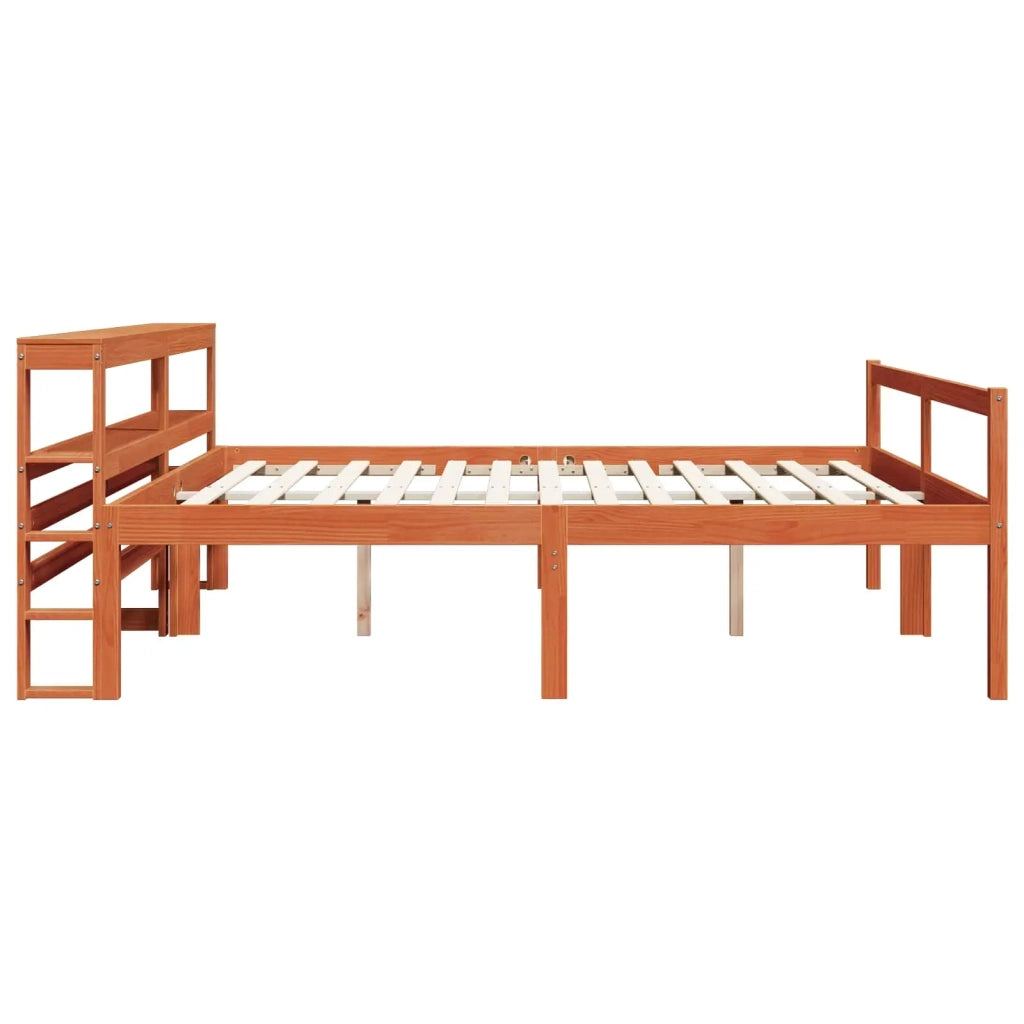 Struttura del letto 2 pcs Marrone cerato Legno di Pino Massello