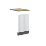 Pannello frontale Fame-Line Bianco rustico/Antracite 45 cm, PL Rovere Vicco