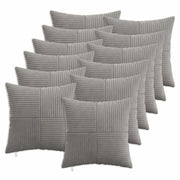 Federa 12 pcs ALMELO Grigio Chiaro 50 x 50 cm corduroy 914895