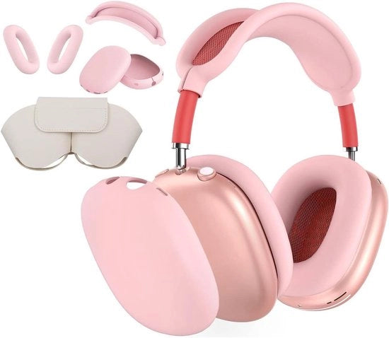 Protezioni orecchiali per Airpods Max - Coprisupporti morbidi in silicone (rosa)