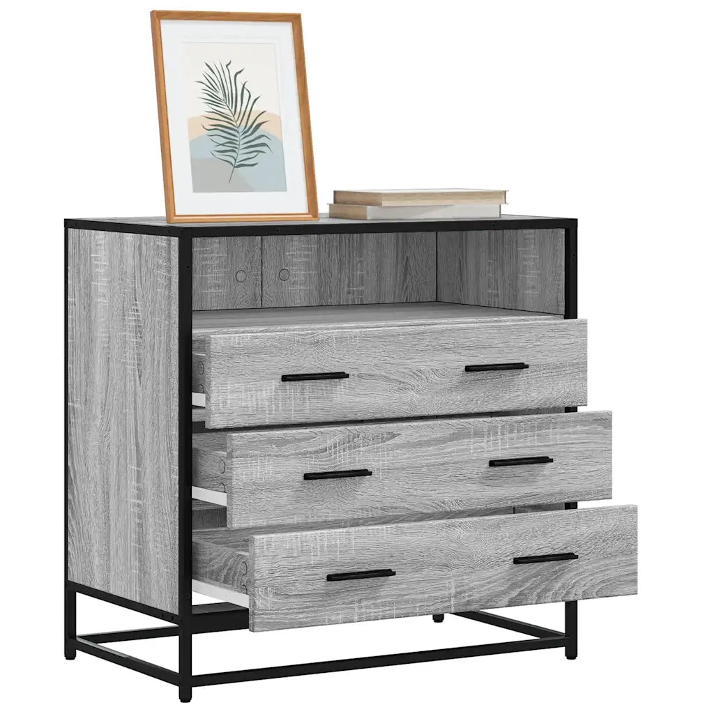 Cassettiera Grigio Sonoma 70x41x70 cm in Legno Multistrato 849087