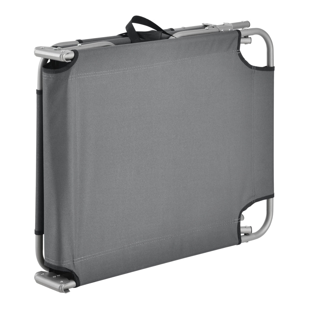 Lettino prendisole reclinabile acciaio poliestere argento opaco grigio scuro 03_0006415