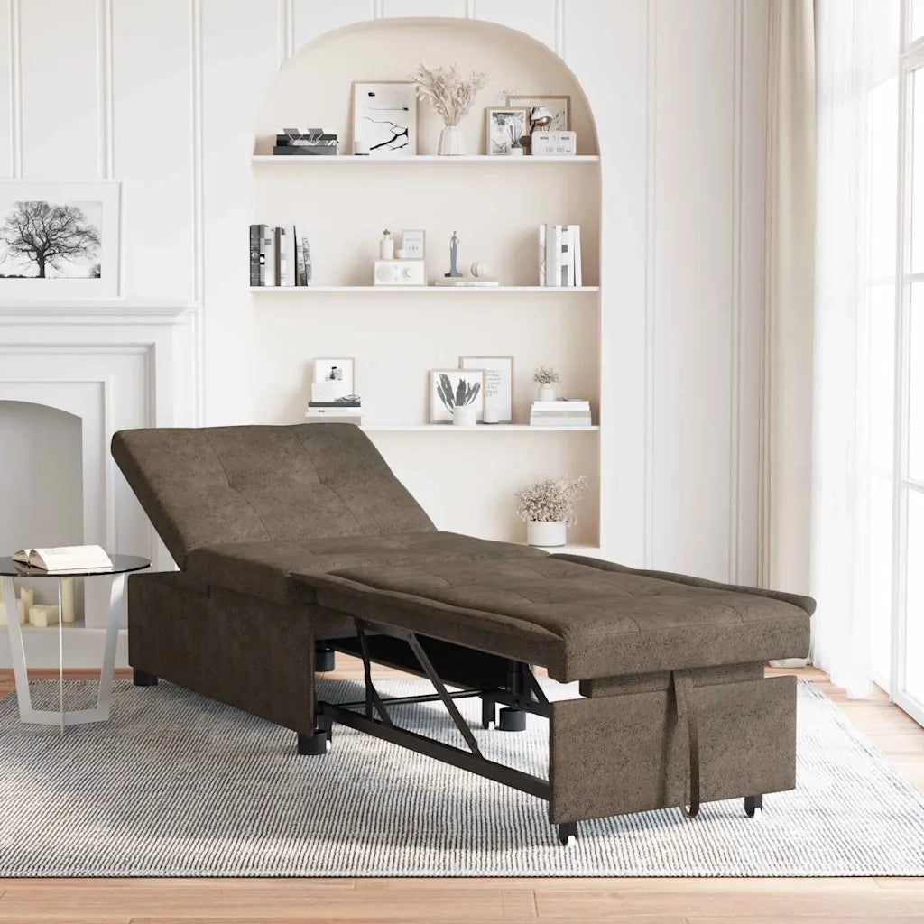 Divano letto-Sofa Letto-Daybed Grigio scuro 194 x 67 x 82 cm Tessuto Huahua