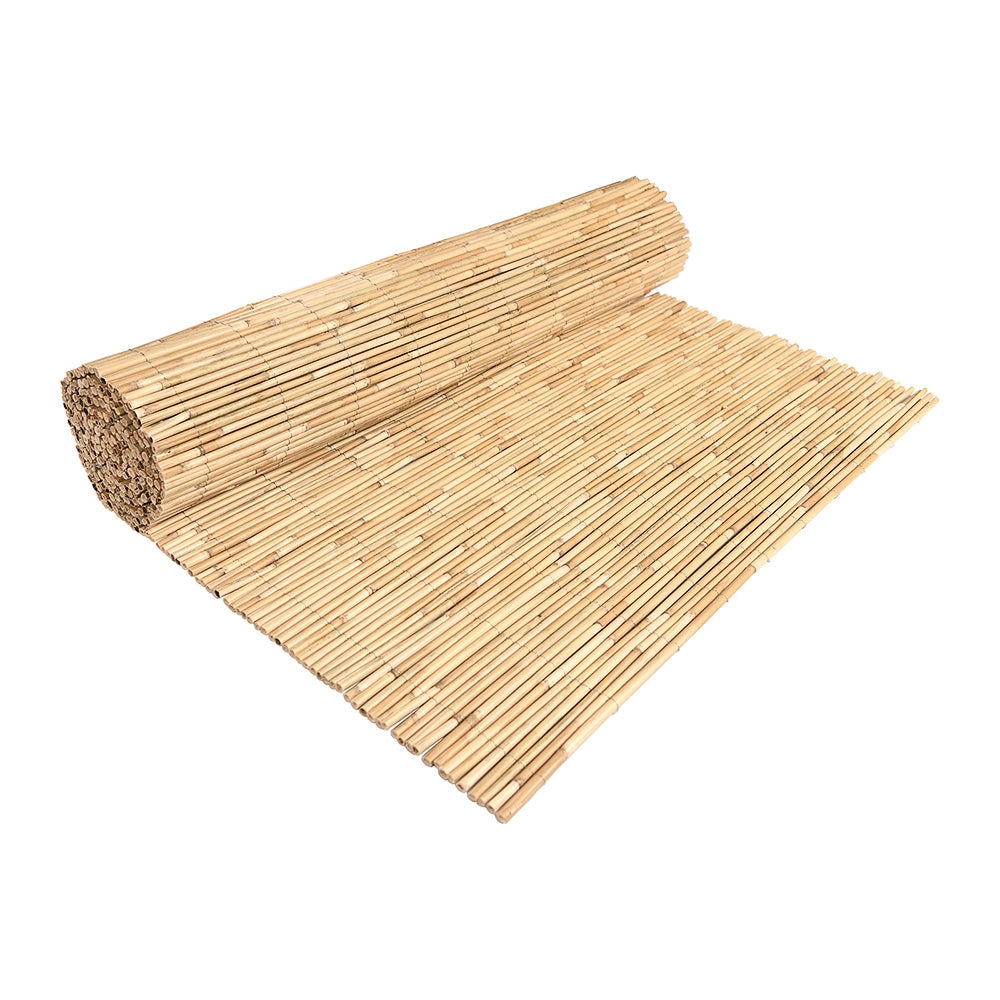 Arella Premium In Bambù Canne Grandi Ø 8-10 Mm Frangivento Frangivista Stuoia Naturale Giardini Balconi Ombreggiante  - Naturale - 1x3 metri