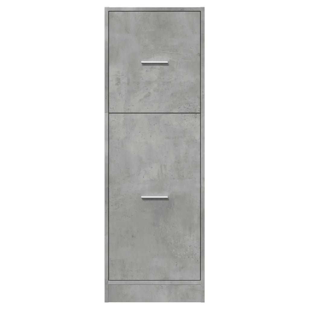 vidaXL Armadietto da Farmacia Grigio Cemento 40x41x118 cm Truciolato