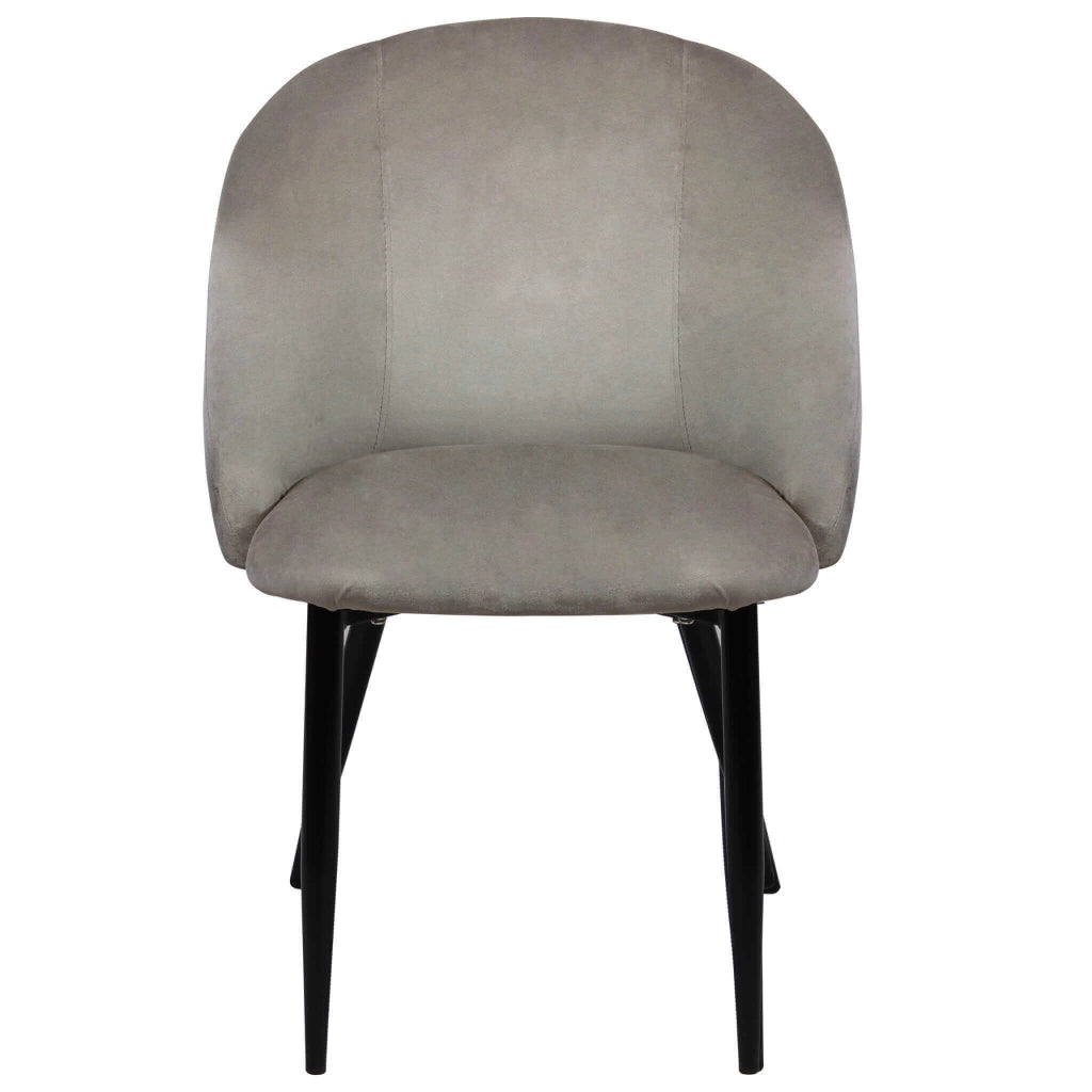 Poltrona per Sala da Pranzo in Velluto Metallo cm 50x46x83 - TIGER