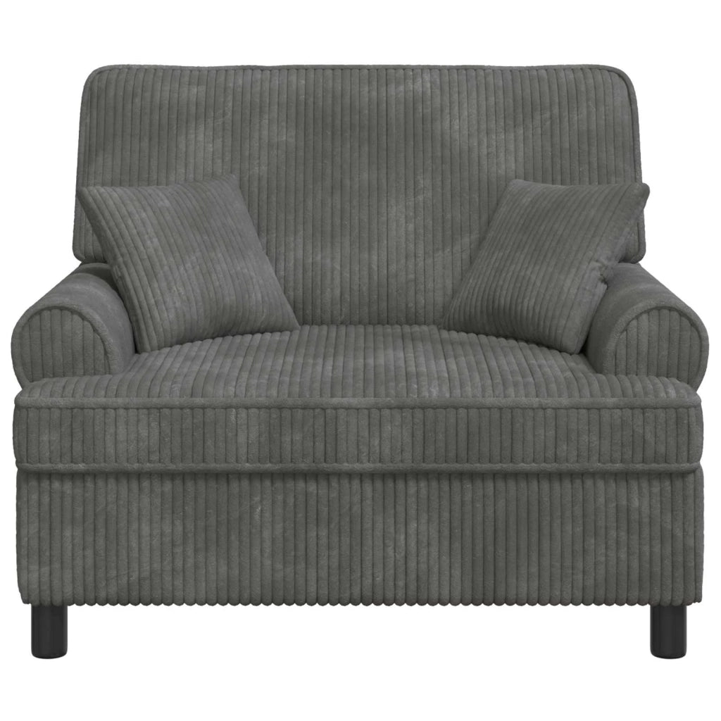 Poltrona XXL con cuscini Grigio Chiaro Tessuto a 1,5 linee 42043497