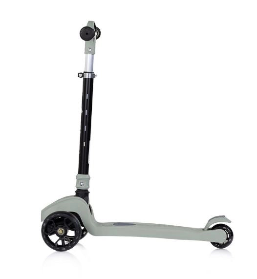 Monopattino per Bambini 3 anni Verde Modello Luxury fino a 50kg Scooter con ruote LED Pedana antiscivolo Freno incluso R