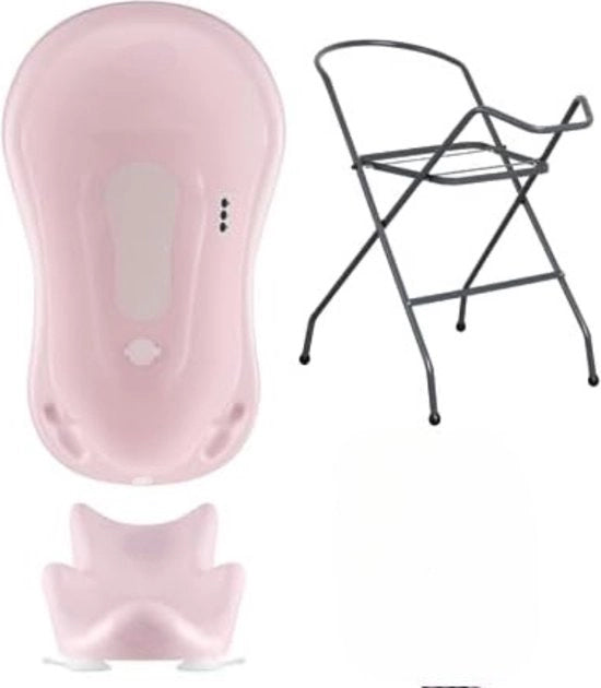 Bagnetto per bambini con sostegno - Bagnetto per bambini con sostegno - Set di bagnetto per bambini - Bagnetto per bambini con sostegno - Set di bagnetto per bambini - 4 pezzi - Rosso