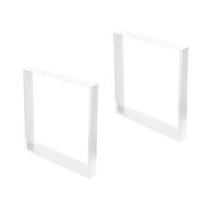 Set Gambe da Tavolo Square Rettangolari H720 Verniciato Bianco Acciaio Emuca