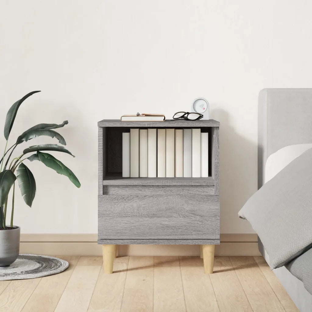 Comodino Grigio Sonoma 40x35x50 cm cod mxl 29986